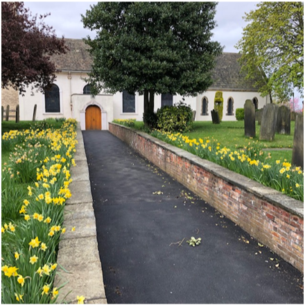 Church drive after renewal